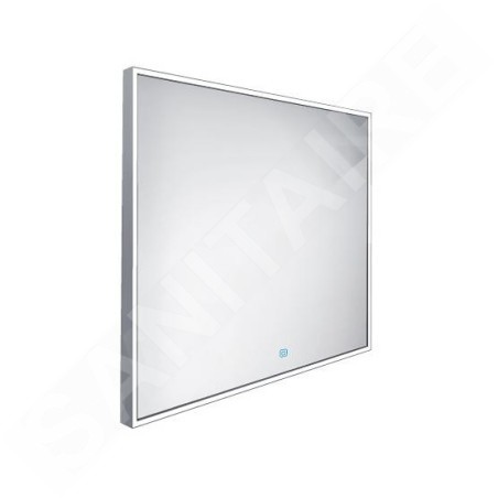 Nimco Miroirs - Miroir avec éclairage LED, 700x700 mm, capteur tactile, aluminium ZP 13077V