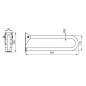 Sanela Poignées - Poignée, longueur 60 cm, rabattable, inox brillant SLZM 15
