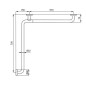 Sanela Poignées - Poignée 76 x 76 cm, d’angle, inox brillant SLZM 17