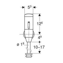 Geberit Systèmes de chasse d’eau - Capteur électronique de rinçage d'urinoir, alimentation par piles, chrome 115.805.21.3