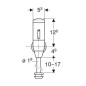 Geberit Systèmes de chasse d’eau - Capteur électronique de rinçage d'urinoir, alimentation par piles, chrome 115.805.21.3