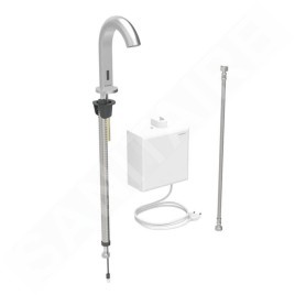 Geberit Piave - Commande électronique de chasse d'eau, alimentation secteur, easy to clean, inox brossé 116.161.SN.1