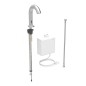 Geberit Piave - Commande électronique de chasse d'eau, alimentation secteur, easy to clean, inox brossé 116.161.SN.1