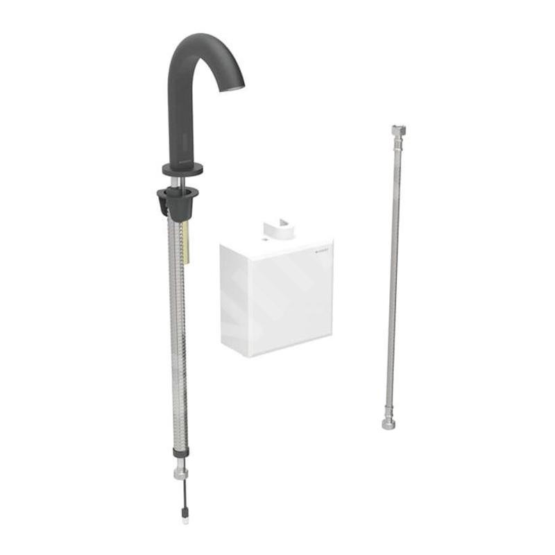 Geberit Piave - Commande électronique de chasse d'eau, alimentation par pile, easy to clean, noir mat 116.163.14.1