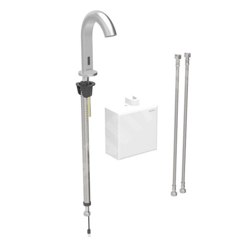Geberit Piave - Mitigeur électronique de lavabo, alimentation par pile, easy to clean, inox brossé 116.164.SN.1