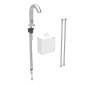 Geberit Piave - Mitigeur de lavabo thermostatique électronique, alimentation par piles, easy to clean, inox brossé 116.168.SN.1