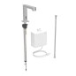 Geberit Brenta - Commande électronique de chasse d'eau, alimentation secteur, easy to clean, inox brossé 116.171.SN.1