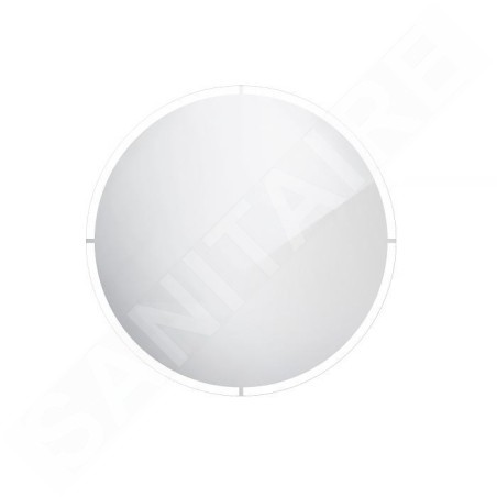 Nimco Miroirs - Miroir avec éclairage LED, 800 mm, aluminium ZP 24002R