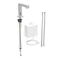 Geberit Brenta - Mitigeur électronique de lavabo, alimentation par pile, easy to clean, inox brossé 116.172.SN.1