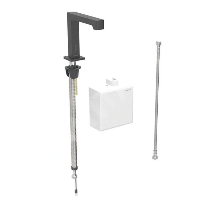 Geberit Brenta - Commande électronique de chasse d'eau, alimentation par pile, easy to clean, noir mat 116.173.14.1