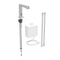 Geberit Brenta - Mitigeur de lavabo thermostatique électronique, alimentation secteur, easy to clean, inox brossé 116.177.SN.1
