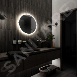 Nimco Miroirs - Miroir avec éclairage LED, 800 mm, aluminium ZP 24002R