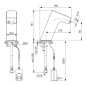 Ideal Standard Intelliflow - Robinet de lavabo électronique, alimentation secteur, chrome A7858AA