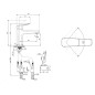 Ideal Standard Ceraplan iX - Mitigeur de lavabo hybride, alimentation par piles, chrome BD282AA