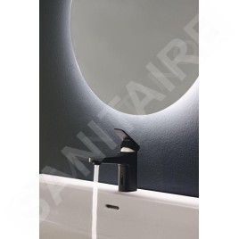 Ideal Standard Ceraplan iX - Mitigeur de lavabo hybride, avec garniture de vidage ClickClack, alimentation par piles, noir