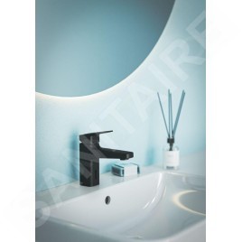 Ideal Standard Ceraplan iX - Mitigeur de lavabo hybride, avec garniture de vidage ClickClack, alimentation par piles, noir