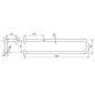 Sanela Poignées - Poignée, longueur 90 cm, inox brillant SLZM 20