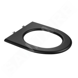Sanela WC en inox - Abattant de toilette, noir SLZN 31A