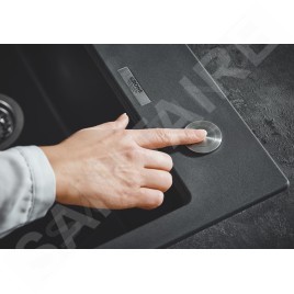 Grohe Éviers - Évier composite K700 avec garniture de vidage automatique, 780x510 mm, noir granite 31652AP0