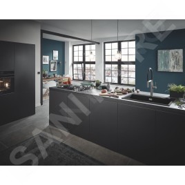 Grohe Éviers - Évier composite K700 avec garniture de vidage automatique, 780x510 mm, noir granite 31652AP0
