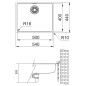 Franke Maris - Évier MRX 110-50, 540x440x180 mm, inox 122.0531.808 Franke Maris - Évier MRX 110-50, 540x440x180 mm, inox 122.0531.808