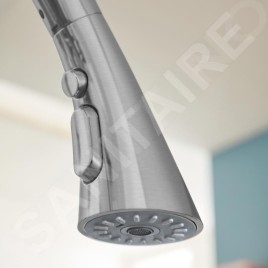 Grohe Zedra - Mitigeur d'évier avec douchette extractible, SmartControl, supersteel 32294DC2