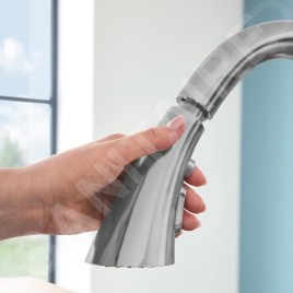 Grohe Zedra - Mitigeur d'évier avec douchette extractible, SmartControl, supersteel 32294DC2