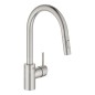 Grohe Concetto - Mitigeur d’évier avec douchette extractible, supersteel 31483DC2 Grohe Concetto - Mitigeur d’évier avec douchette extractible, supersteel 31483DC2