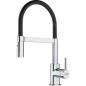 Franke Lina - Mitigeur d'évier FC 6085.031 avec un bras flexible, chrome / noir 115.0626.085 Franke Lina - Mitigeur d'évier FC 6085.031 avec un bras flexible, chrome / noir 115.0626.085