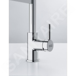Franke Lina - Mitigeur d'évier FC 6085.031 avec un bras flexible, chrome / noir 115.0626.085