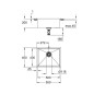 Grohe Éviers - Évier K700U , 540x440 mm, inox brossé 31574SD1