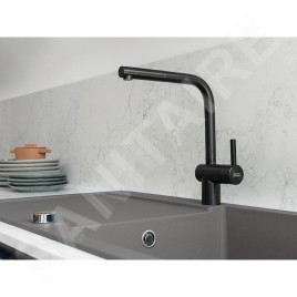 Franke Atlas Neo - Mitigeur d'évier FC 3791.502 avec douchette extractible, noir 115.0550.427