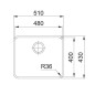 Franke Aton - Évier ANX 110-48, 510x430 mm, inox 122.0204.649 Franke Aton - Évier ANX 110-48, 510x430 mm, inox 122.0204.649
