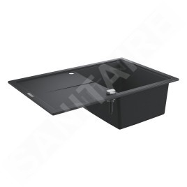 Grohe Éviers - Évier composite K400 avec garniture de vidage automatique, 780x500 mm, noir granite 31639AP0