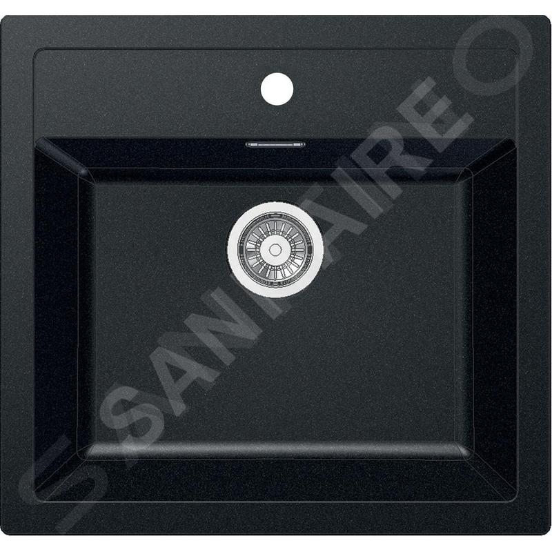 Franke Sirius - Évier en tectonite SID 610, 560x530 mm, noir 114.0264.011 Franke Sirius - Évier en tectonite SID 610, 560x530 mm, noir 114.0264.011