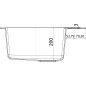 Franke Sirius - Évier en tectonite SID 610, 560x530 mm, noir 114.0264.011 Franke Sirius - Évier en tectonite SID 610, 560x530 mm, noir 114.0264.011