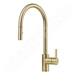 Franke Eos Neo - Mitigeur d'évier FN 0045.504 avec douchette extractible, doré 115.0681.244