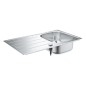 Grohe Éviers - Évier K200 avec garniture de vidage automatique, 860x500 mm, inox brossé 31552SD1