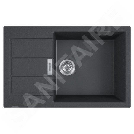 Franke Sirius 2.0 - Évier en Tectonique S2D 611-78 XL, 780x500 mm, noir 143.0617.613