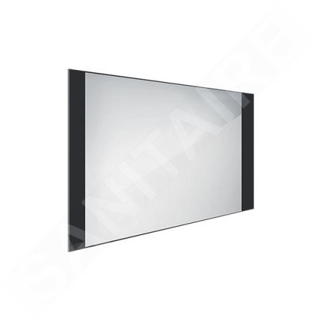 Nimco Miroirs - Miroir avec éclairage LED, 1000x600 mm, aluminium/noir ZPC 41004-90