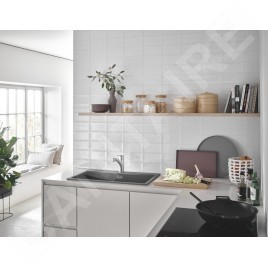 Grohe QuickFix Start - Mitigeur d'évier avec douchette extractible, supersteel 30531DC1