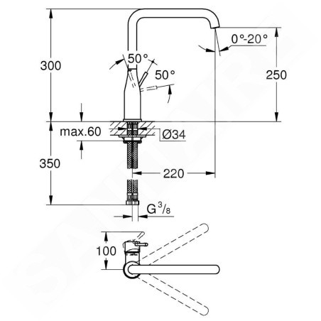 Grohe Essence - Mitigeur d’évier, supersteel 30269DC0