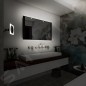 Nimco Miroirs - Miroir avec lumière LED, 1000x600 mm, capteur tactile, aluminium/noir ZPC 41004V-90 Nimco Miroirs - Miroir avec lumière LED, 1000x600 mm, capteur tactile, aluminium/noir ZPC 41004V-90