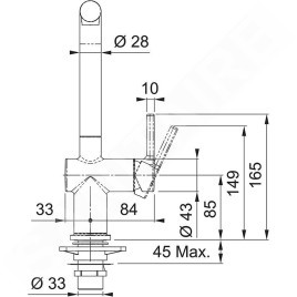 Franke Active New - Mitigeur d'évier FN 6560.031, montage sous fenêtre, avec douchette extractible, chrome 115.0653.391