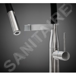 Grohe Essence - Mitigeur d’évier avec bras flexible avec inverseur, supersteel 30294DC0