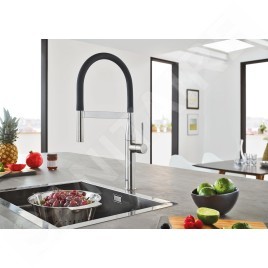 Grohe Essence - Mitigeur d’évier avec bras flexible avec inverseur, supersteel 30294DC0