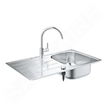 Grohe Éviers - Ensemble évier K200 et mitigeur BauEdge, inox brossé / chrome 31562SD1