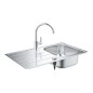 Grohe Éviers - Ensemble évier K200 et mitigeur BauEdge, inox brossé / chrome 31562SD1