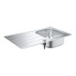 Grohe Éviers - Ensemble évier K200 et mitigeur BauEdge, inox brossé / chrome 31562SD1