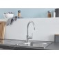 Grohe Éviers - Ensemble évier K200 et mitigeur BauEdge, inox brossé / chrome 31562SD1